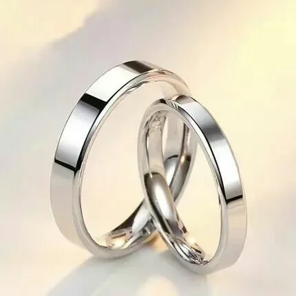 Simple 4mm/6mm Unisex Ring Stainless Steel Smooth Surface Polished Basic Wedding Rings for Women Love Party Jewelry Gift Anillos