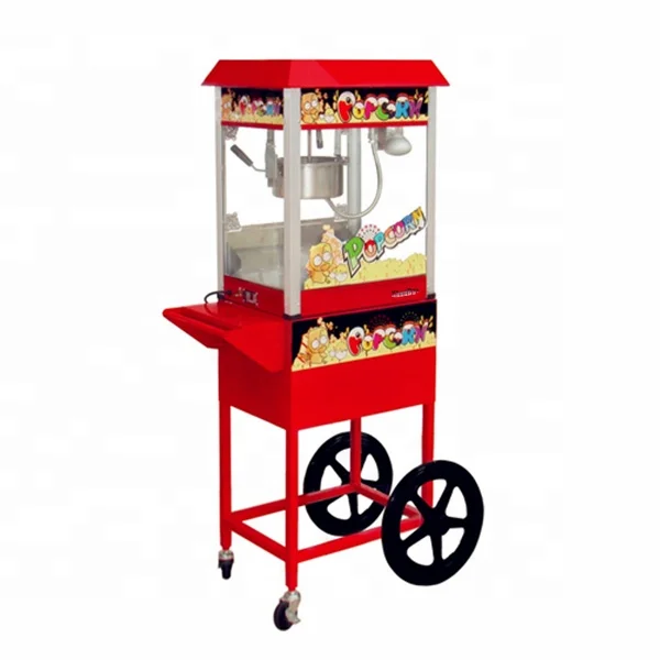 

Hot Sale Popcorn Machine With Trolley With Handcart Easy Operate