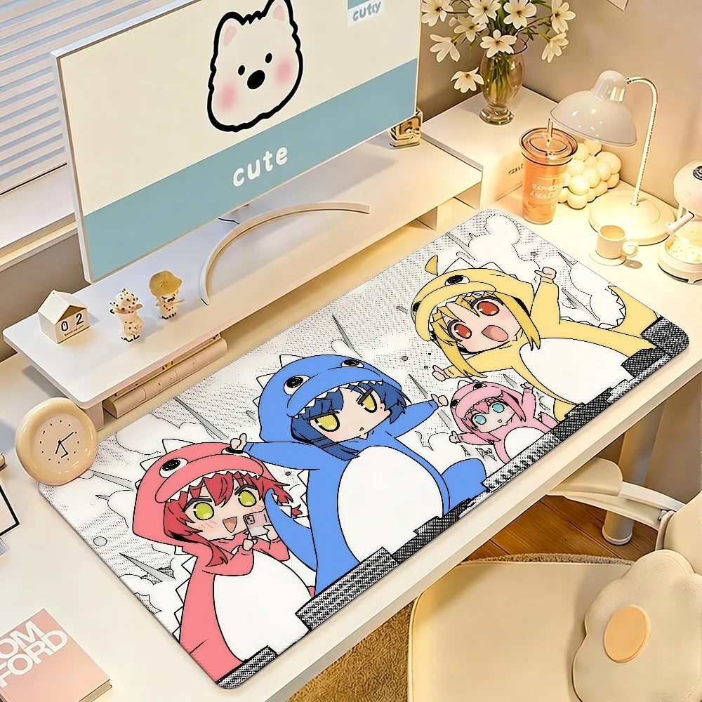 Bocchi the Rock! Group Anime Girl Large Mice Mat Mousepad Non‑Slip Rubber Base Desk Mat for Gaming Office Table Decoration