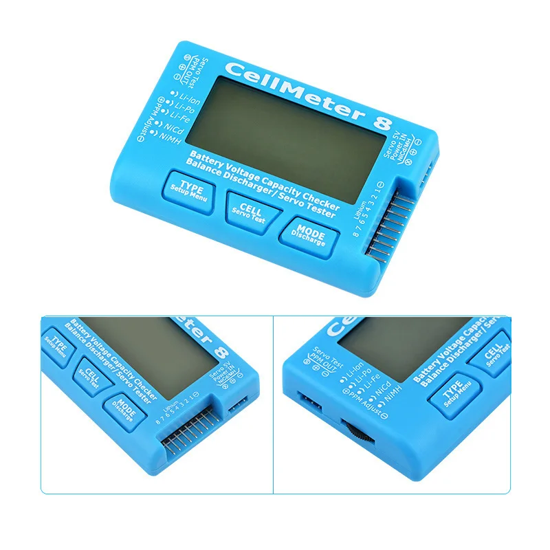 4Pcs CellMeter8 AOK Genuine 2-8S Electric Display Narrow Frequency Balanced Battery Servo Tester Battery Discharge