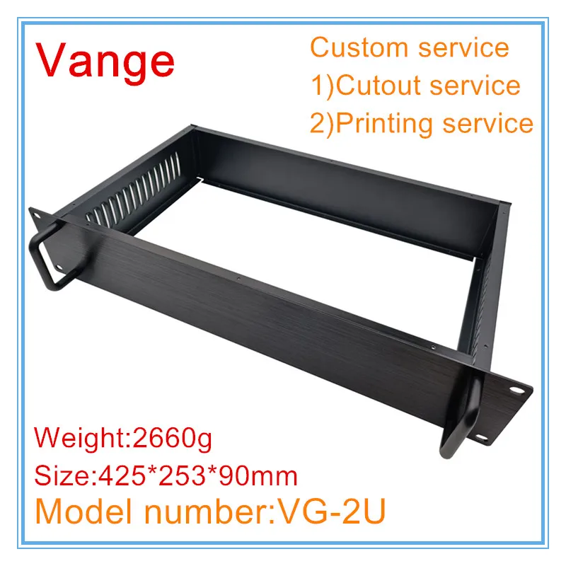 Vange 2U server project box 425*253*90mm steel enclosure diy device housing