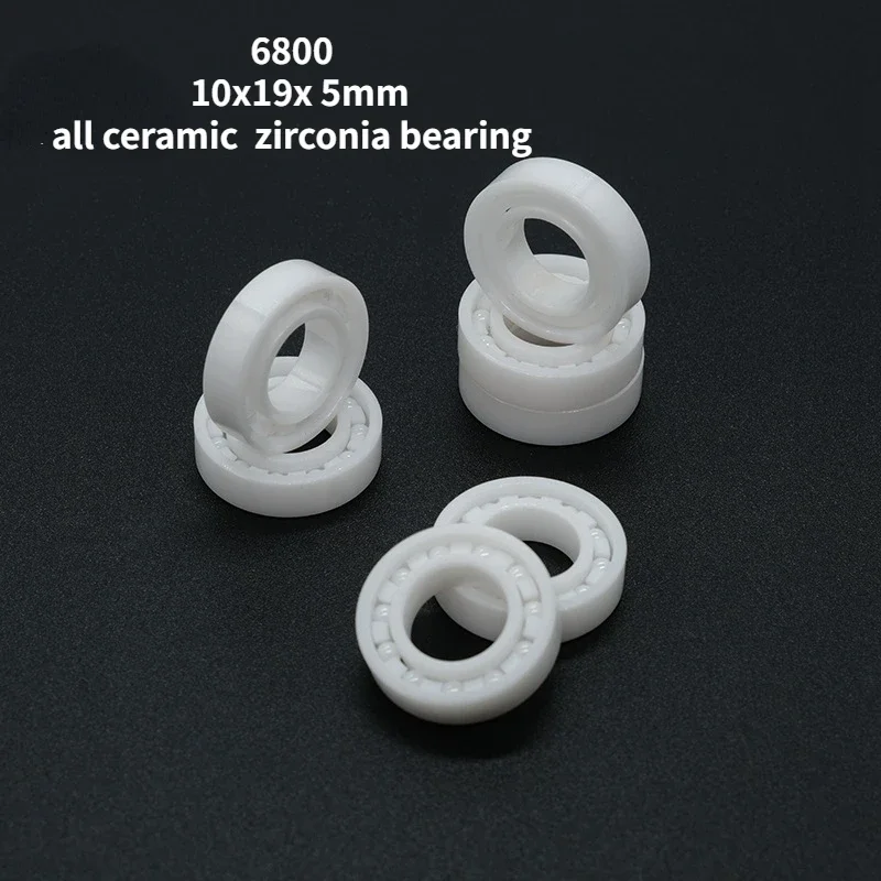 6800 all ceramic deep groove ball bearing with low noise zirconia 10x19x 5mm high-temperature waterproof