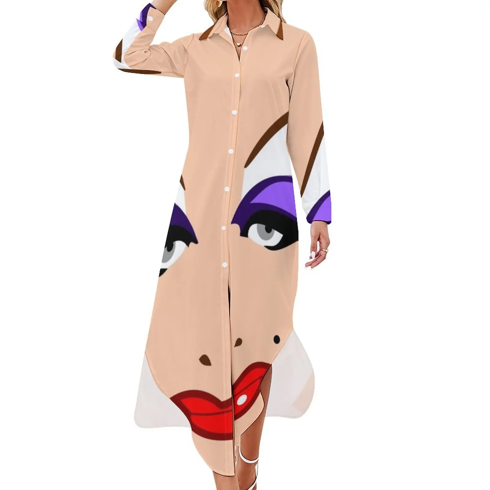 

Divine portrait Long Sleeved Shirt Dress clothes for woman women clothing 2024 new arrivals party dresses woman