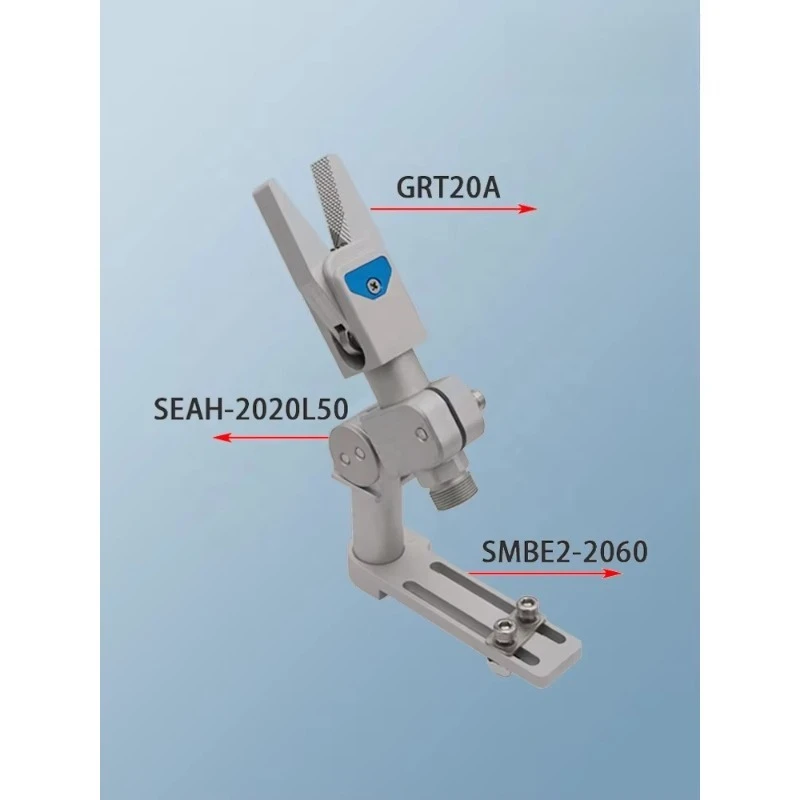 GRT20A Robot neumático cilindro de dedo mordazas de agarre con mango de extensión de dos dedos Material de boquilla abrazadera de cabeza para EOAT
