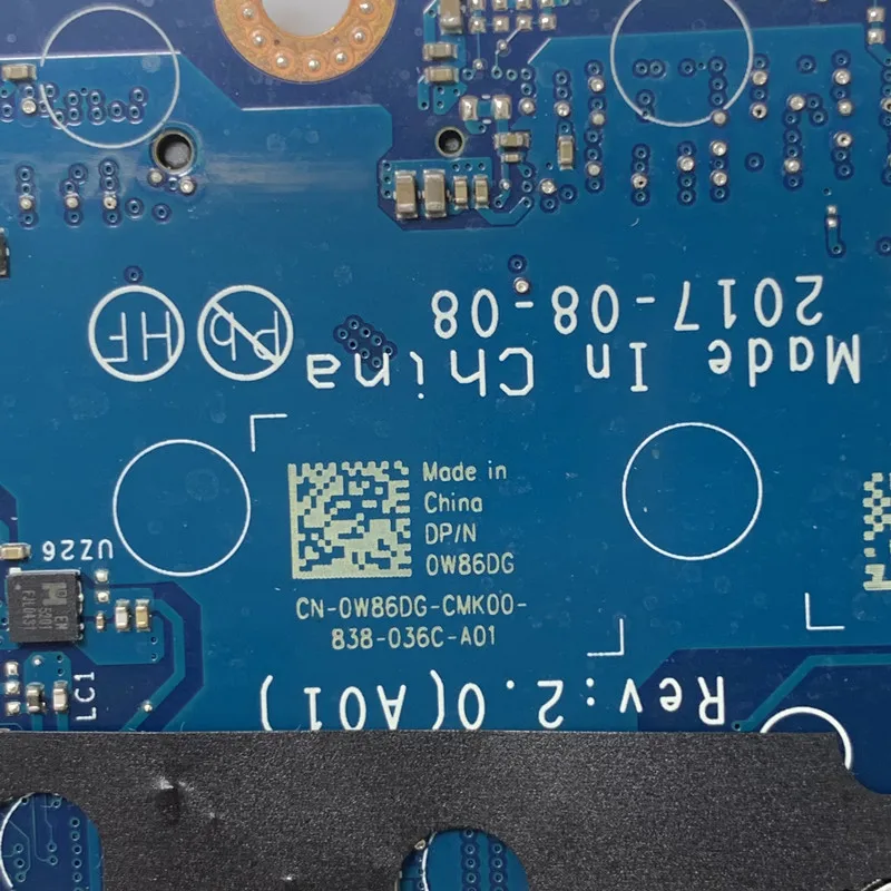 CN-0W86DG 0W86DG W86DG Met SR33Z I7-7600U CPU Moederbord CDM70 LA-E081P Voor DELL E5480 Laptop Moederbord 100% Volledige Werken goed