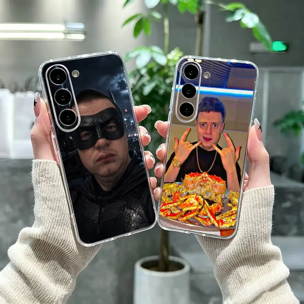 hot Trash Streamer Mellstroy  Clear Phone Case for Samsung A71, A70, A52, A51, A40, A30, A20