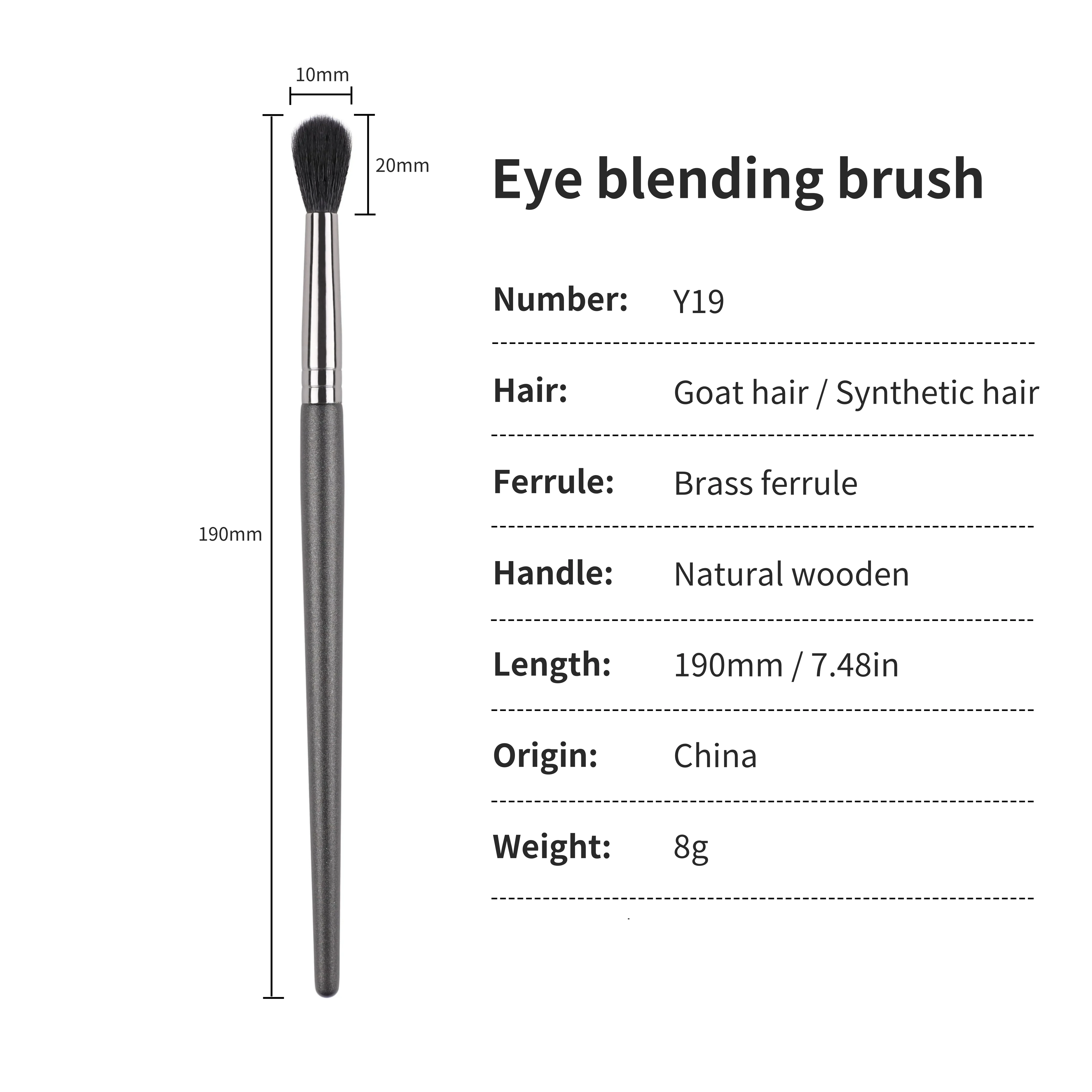 Oogschaduw Mengborstel Make-up Natuurlijk Geitenhaar Smudge Oogschaduwborstel Professionele Ogen Make-up Gereedschap