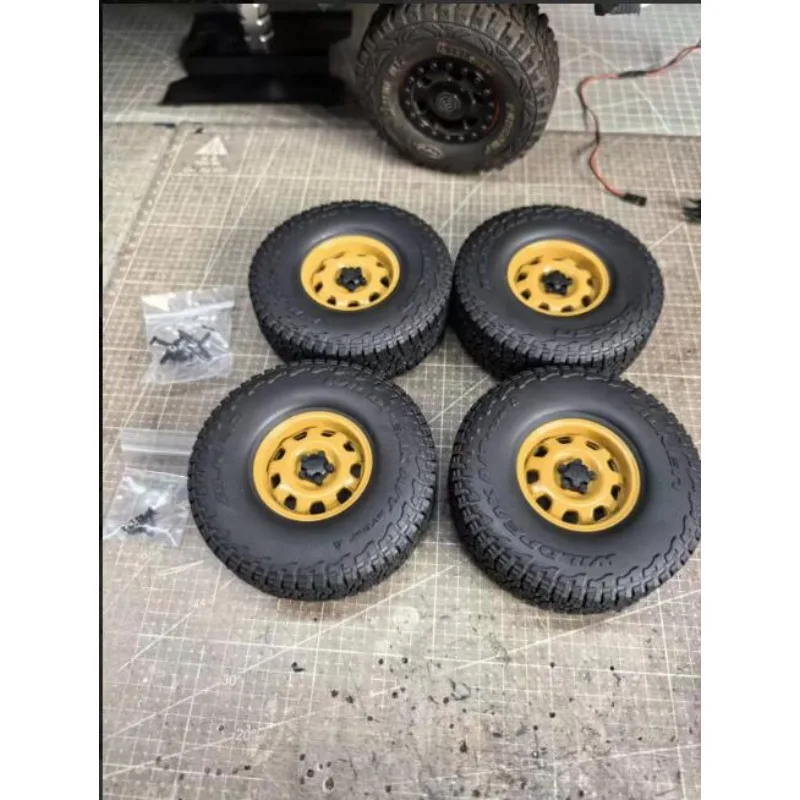 1/10 FMS FCX10 RC Crawler Tires Modification Parts, GRC Metal Wheels with Falken Tires 110mm Diameter,  Upgrade Accessories