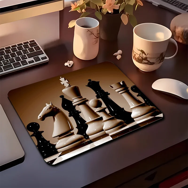 Chess Mouse Pad Rubber Non-Slip Desk Organizer Desk Pad Office Accessories Gaming Mat Rug Computer Table Mouse Mat Desk Pad