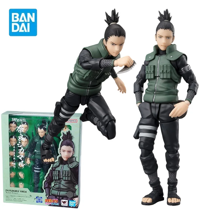

BANDAI SPIRITS SHF Nara Shikamaru Brilliant Startegist Action Figures NARUTO Shippuden Anime Model Kit Toy for Boys Original Box