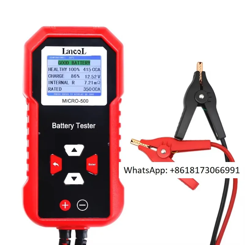 

Portable intelligent 12V 24V car battery starter charging test car lithium battery tester analyzer generates QR code