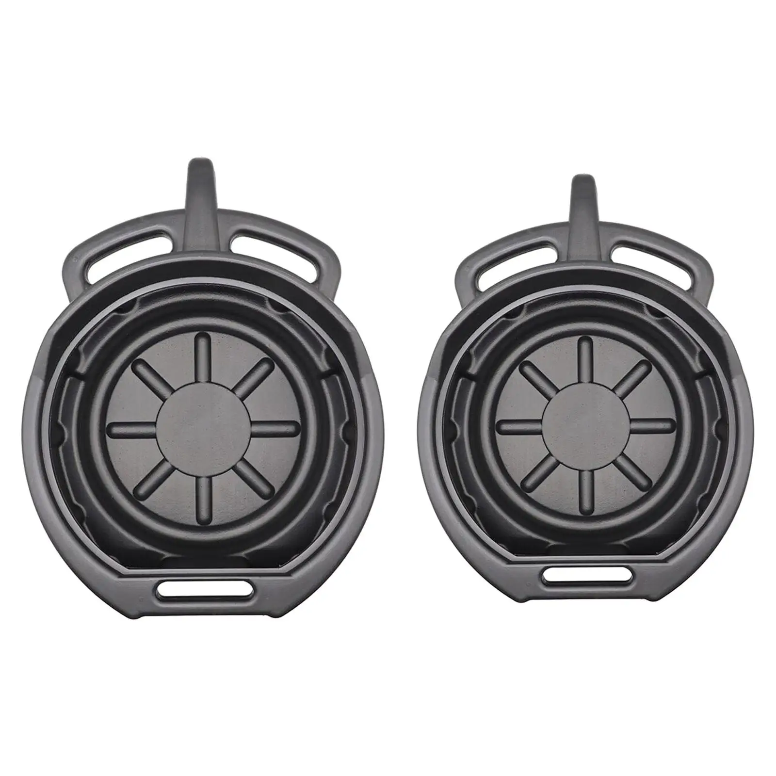 Universal Oil Drain Can Durable Portable Leak Oil catches Can Breather Tank Fluted Collect Pan for Car Garage Car Replacement