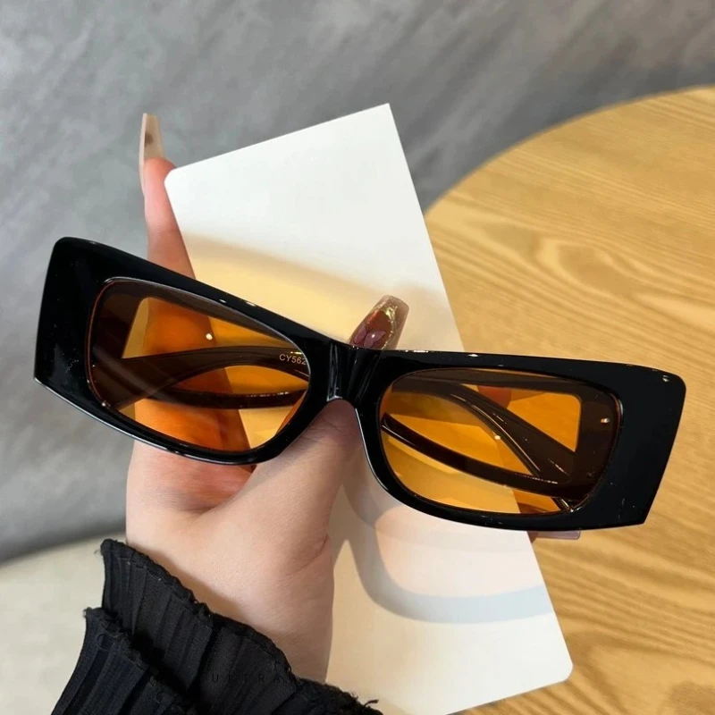 

Retro Small Square Frame Sunglasses Fashion Travel Sunshade UV Protection Sunglasses Simple Full Frame Street Shooting Glasses