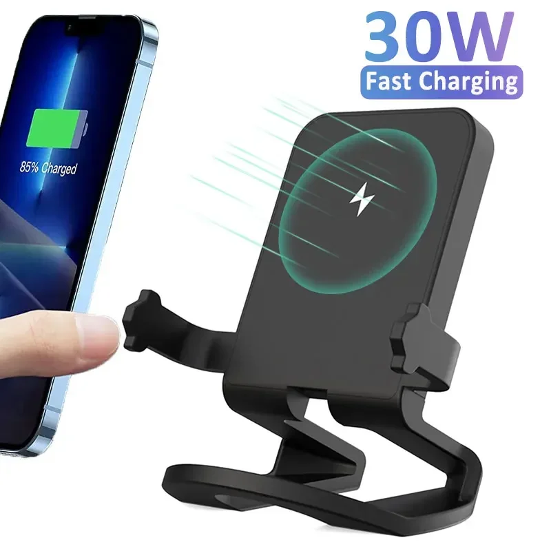 

30W Wireless Charger Stand Desktop Mobile Phone Holder Fast Charging Dock Station For iPhone 15 14 13 12 8 X XR Samsung Xiaomi