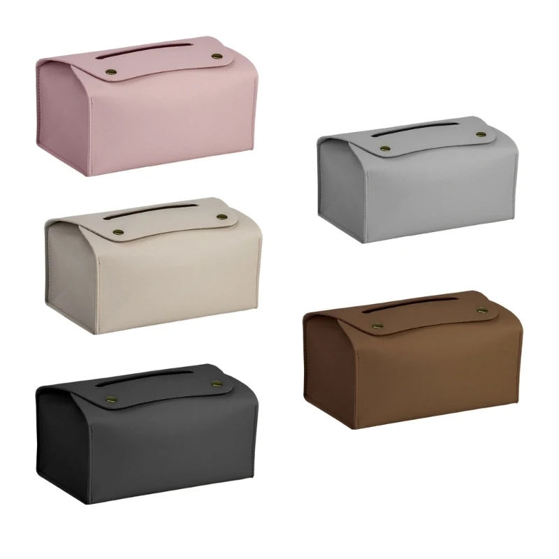 

Refillable PU Leather Tissue Box Practical Paper Towel Box Napkin Holder Rack Dropshipping