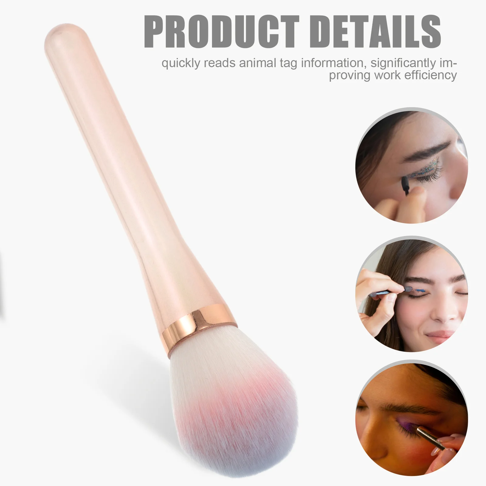 3 قطعة فرشاة ماكياج اللون التدرج لبودرة أحمر الخدود الكنتوري المزدوج نهاية الوجه مزج شعيرات ناعمة أداة السفر #4