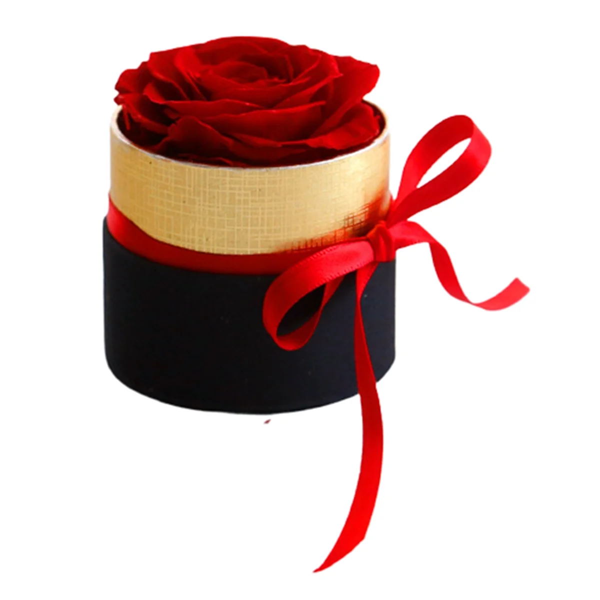 

A06RP Romantic Level A Eternal Rose in Box Gifts Wife Real Rose Preserved Flower Gift Set Home Decor Valentines Day Wedding-D