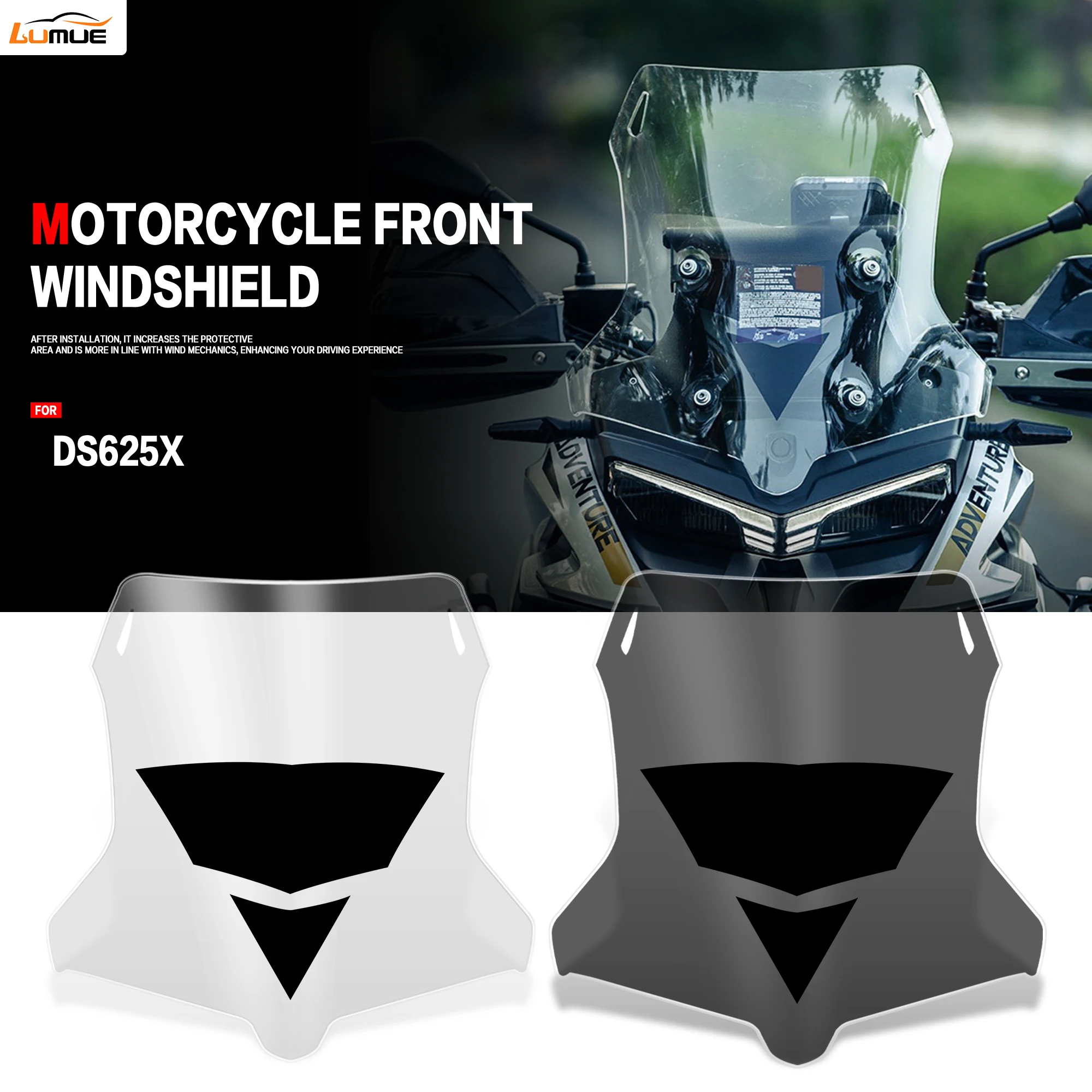 

Motorcycle DS625 X Accessories Windshield Windscreen Wind Shield Deflector For LONCIN VOGE DS625X 2024 2025