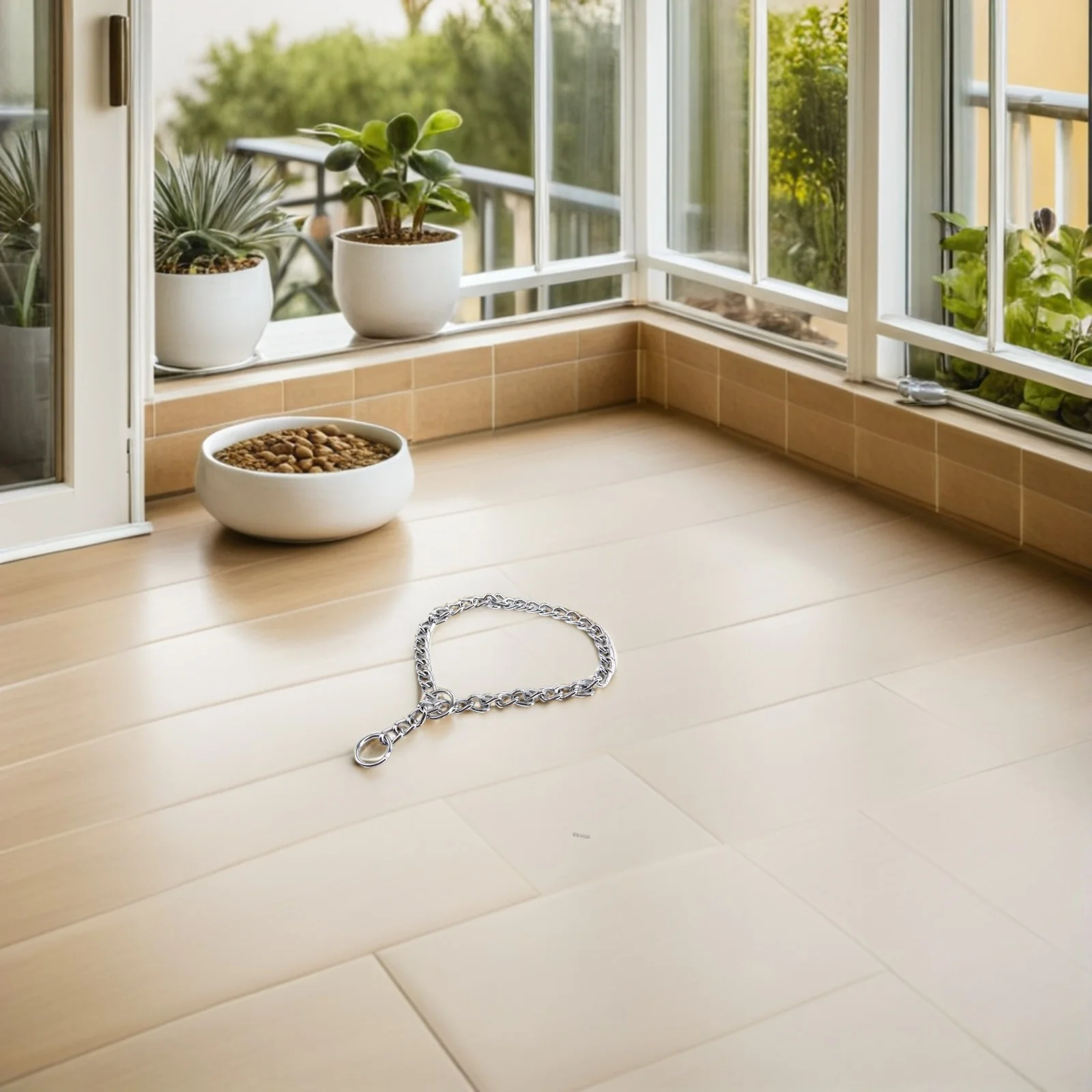 

Heavy Duty Carbon Steel Dog Training Collar Extra Thick Chain Choker Pet Discipline Durable Easy On Off 1.6Mm 30Cm