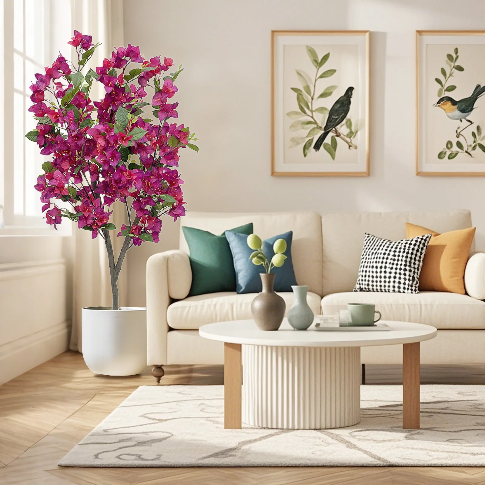 3.94FT شجرة بوغانفيليا الاصطناعية نبات أخضر مع فروع قابلة للانحناء وسيقان التصوير الفوتوغرافي استوديو جو الديكور