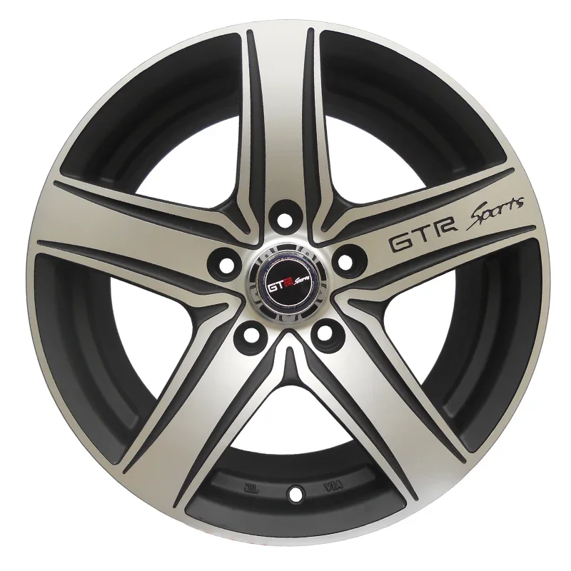 Passenger Car Alloy Wheel Mag Hot Sale Rim 15 Inch 5hole Design Matt Black Silver Customized PCD 4X100 5X100-114.3 Ready To Ship