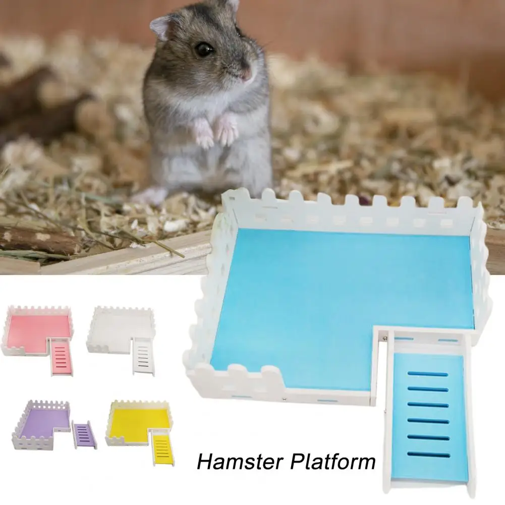 Safe Cage Accessories Hamster Platform Ladder Fence Rabbit Climbing Toy No Smell House Base Hamster Platform for Hedgehog