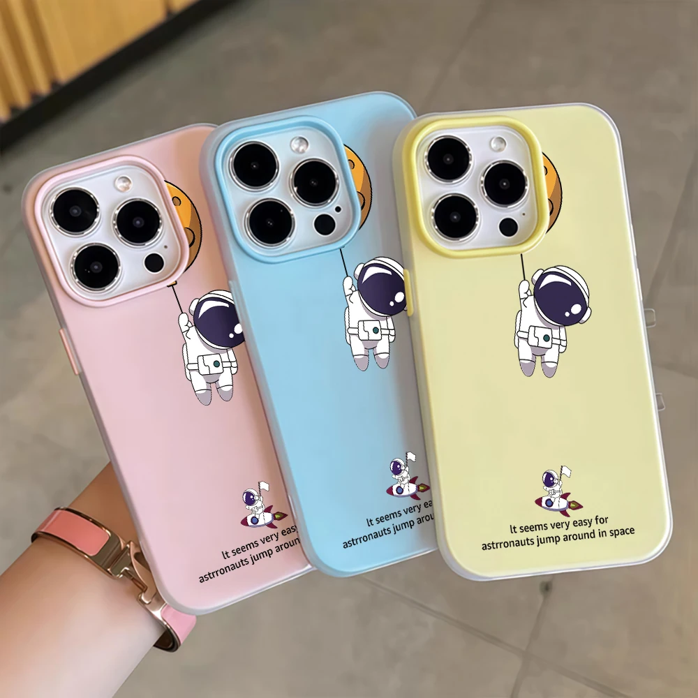 Chibi Astronaut Floating Doodle Jelly shell Phone Case For Xiaomi 14 T 17 Pro Max For XM 15 T Pro Mi 11 Lite 5G Shockproof Cover - view 3