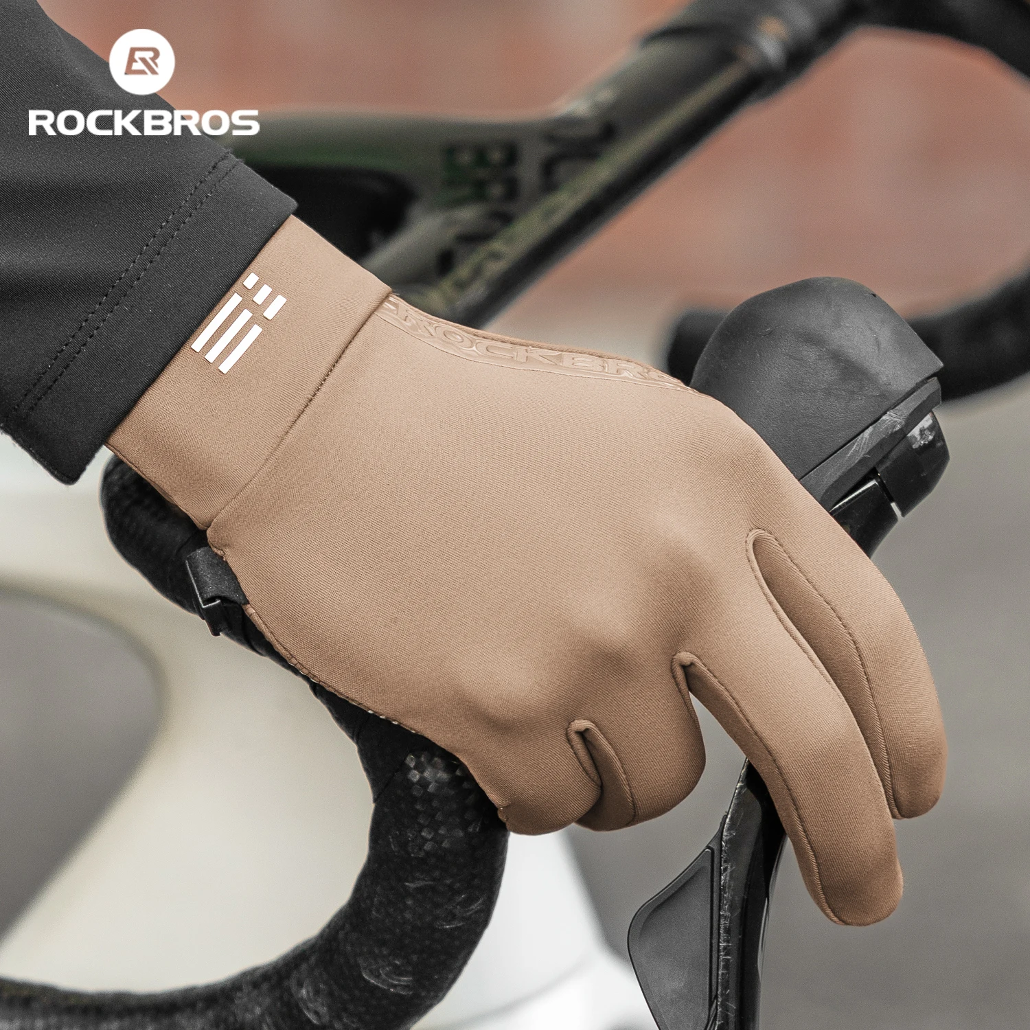 

ROCKBROS Cycling Gloves Winter Autumn Graphene Warm Gloves Non-Slip Touch Screen Windproof Full Finger Motorcycle Riding Gloves