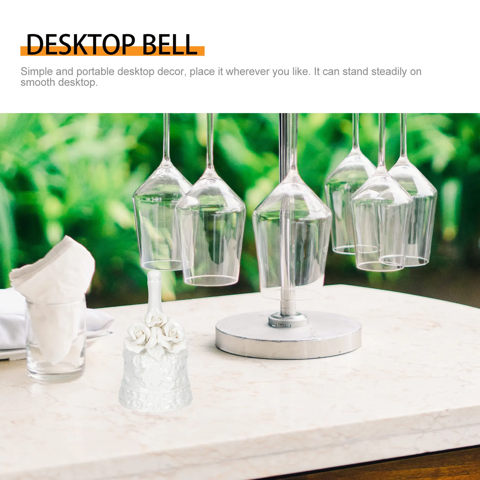 

Fine Workmanship Ceramic Dinner Bell for Restaurant Or Home Use Crisp Sound Calling Bell Decorative Item Desktop Adornment