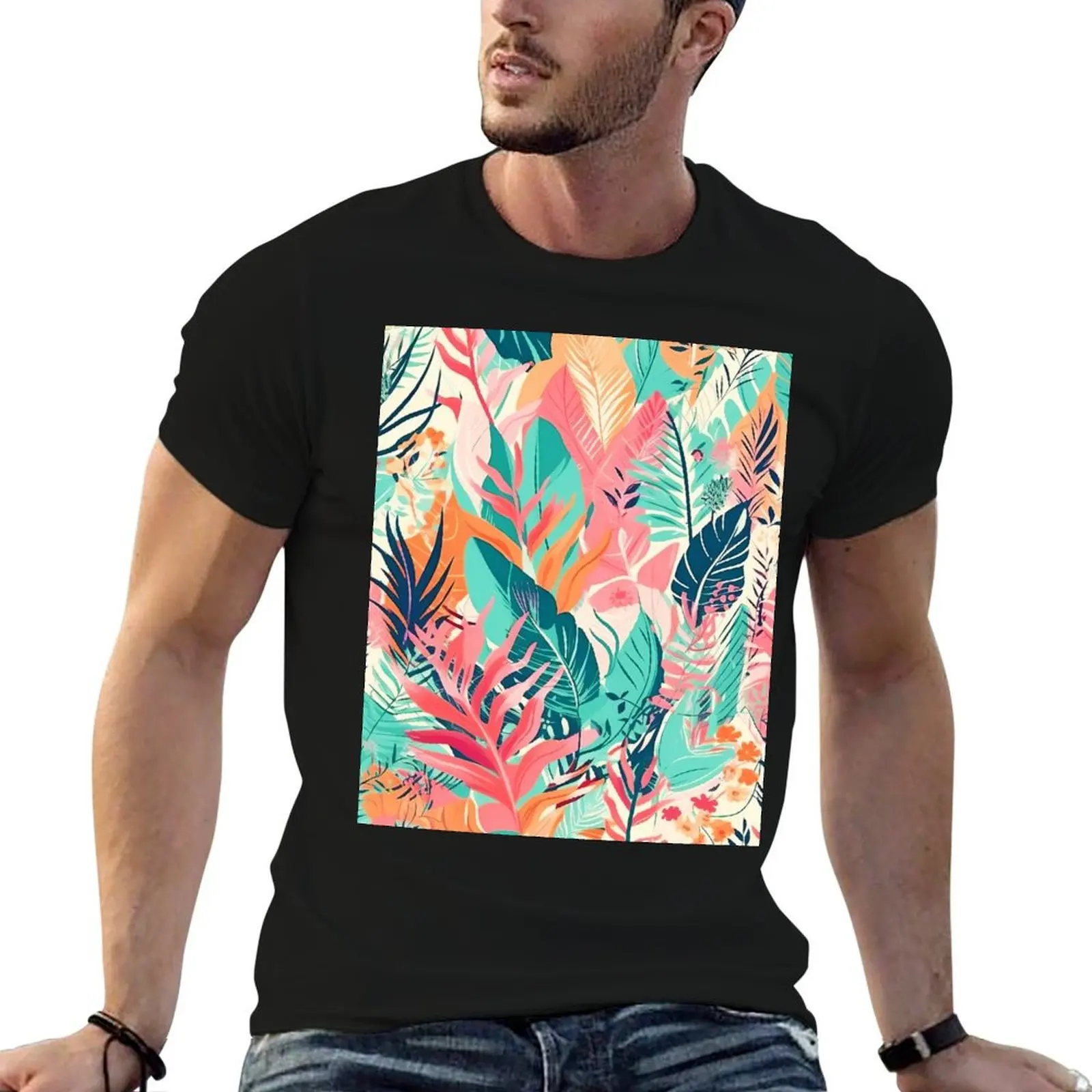

Island Breeze, Flower and Plants Design T-Shirt T-shirts man Clothing mens designer clothes