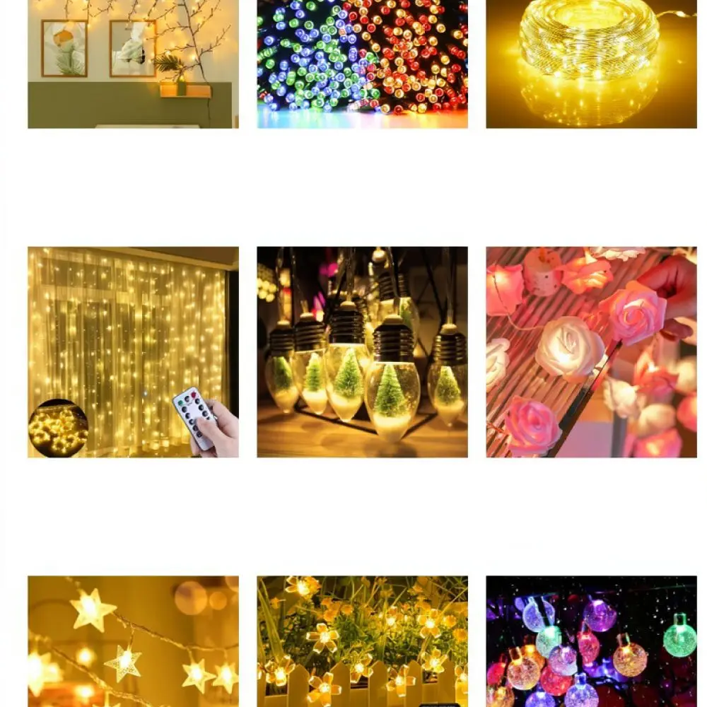 IP66 Waterproof Solar Fairy String Lights Waterfall Icicle Lamp Outdoor For Patio Garden Wedding Party Holiday Lighting