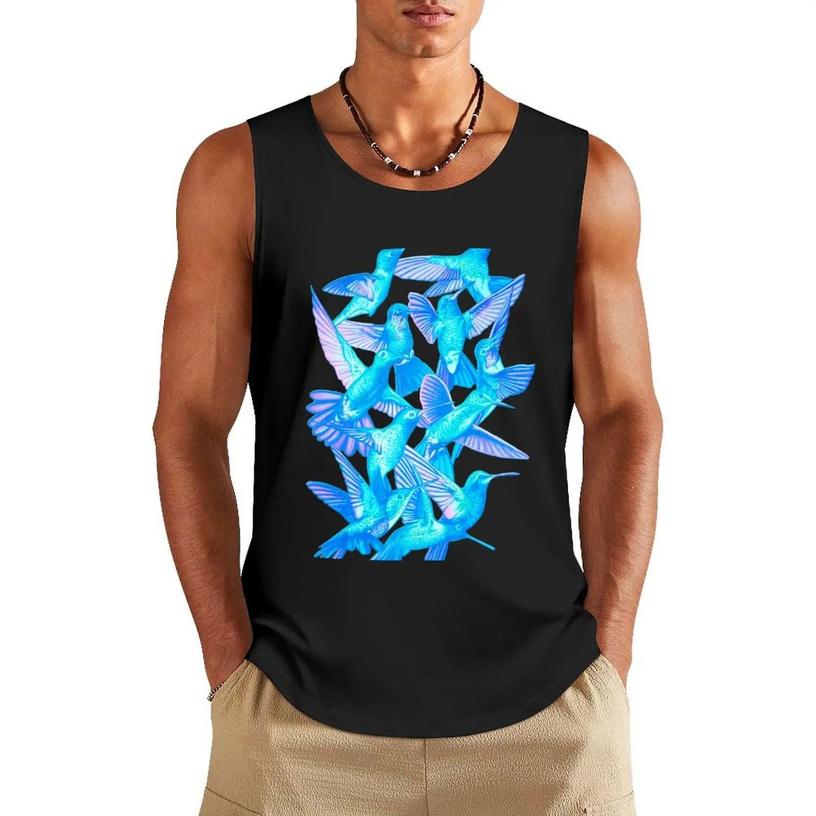 Hummingbird Dance in Sharpie (IceBird Edition) Tank Top muscular man gym Men's t-shirts