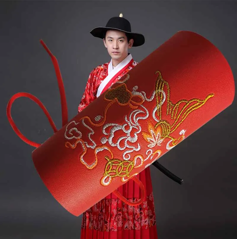 Hanfu Hat Bracer Armguards For Men Ancient Hanfu Bracer Men's Hat Flat Top Eaves Hat Chinese Ming Dynasty Cosplay Accessories