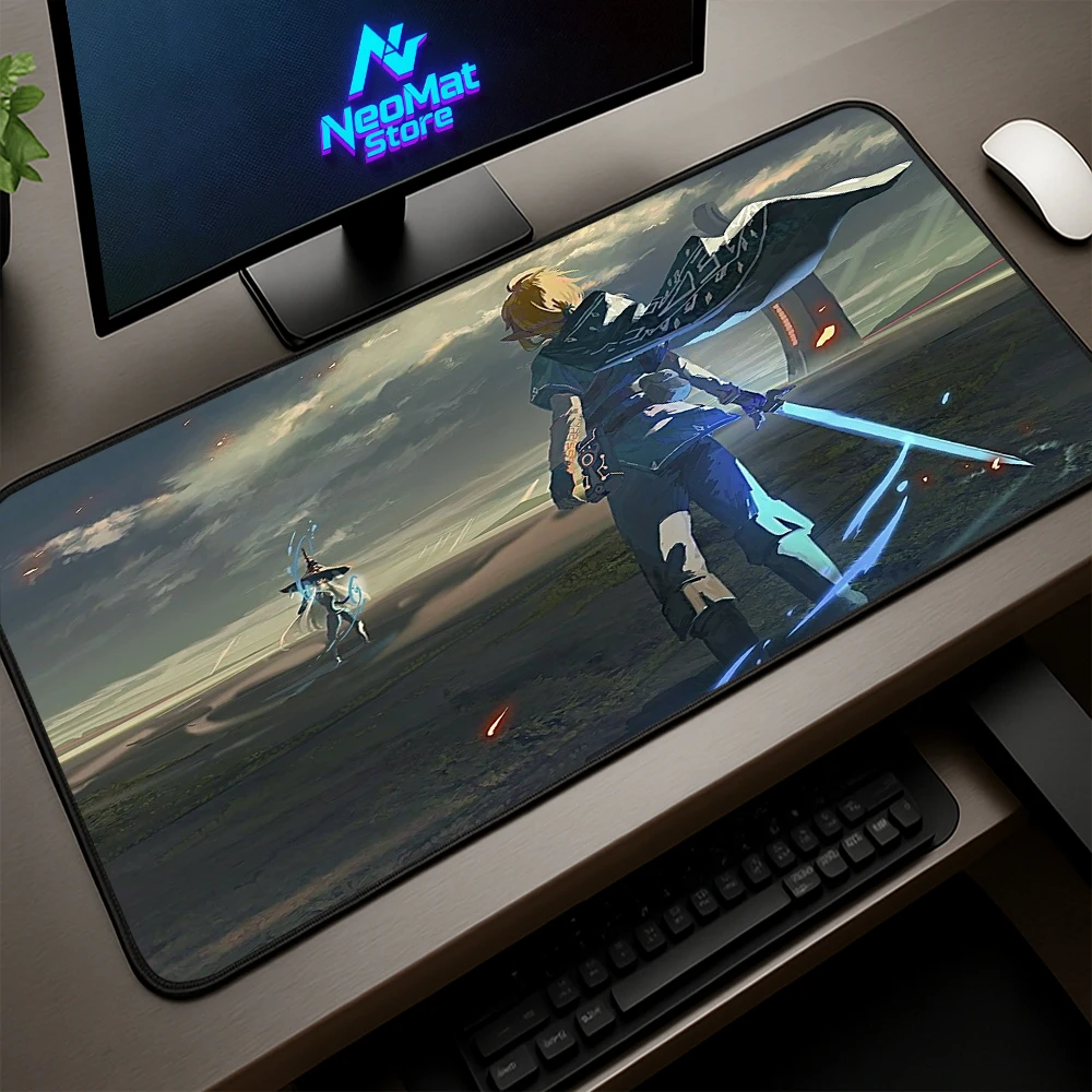 

Mouse Pad XXL Anti-slip Rubber Deskmat Desktop Setup Table Mat Keyboard Gaming Accessories for Gamer Zelda Link Fantasy Duel