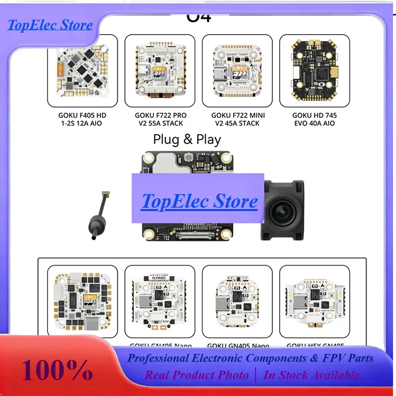 TopEsGOKU F722 Pro Mini V2 45A 32Bit 128K 20X20 Stack Plug&Play O4 / O4 Pro （AM32）