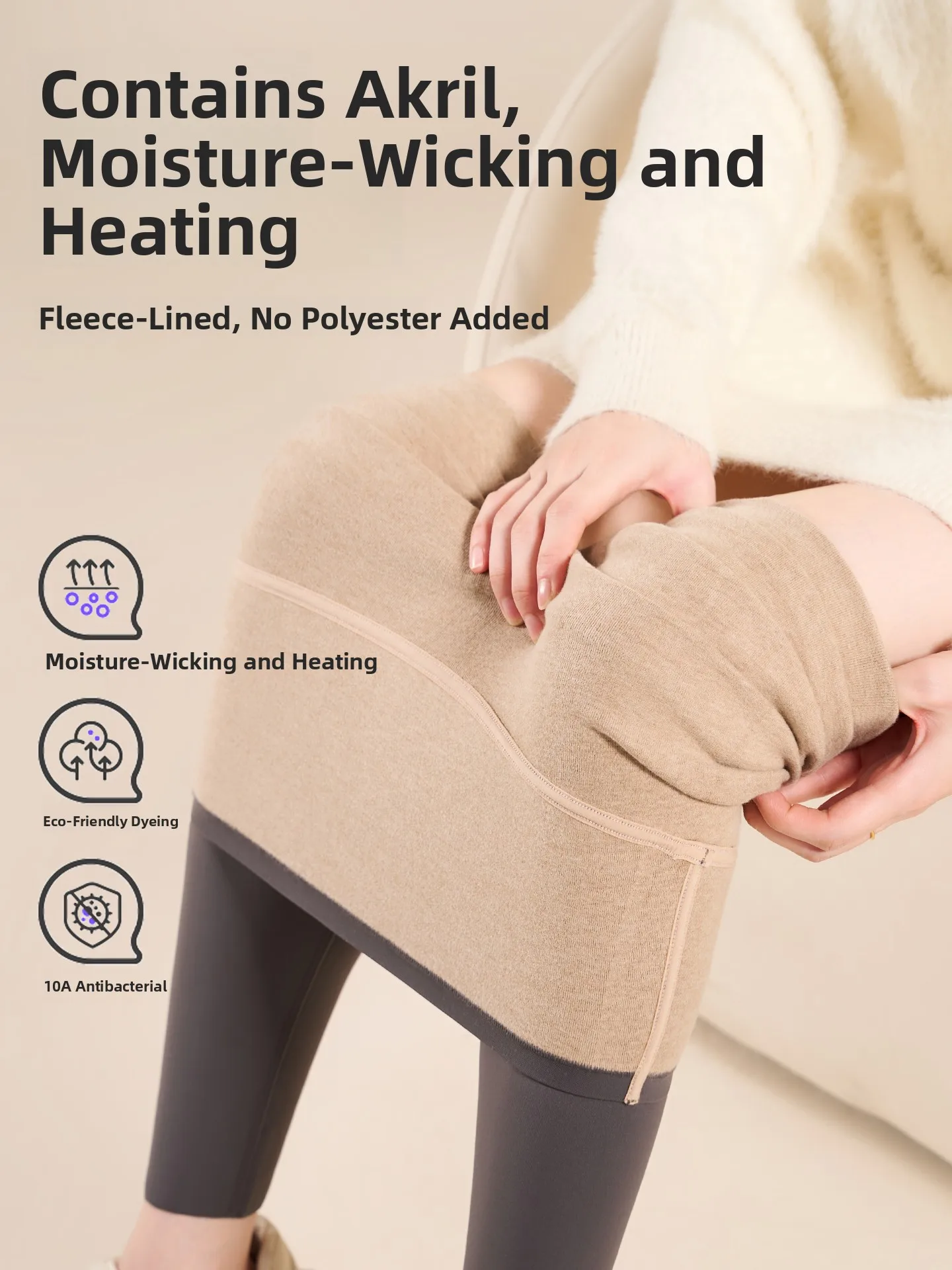 Pantalones de piel de arca para mujer, mallas cálidas con Control de barriga, cintura alta, con forro de Fce, para Yoga, Fitn, otoño e invierno