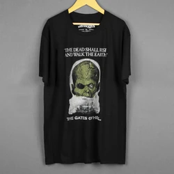 City of The Living Dead T-Shirt The Gates of Hell Horror Movie Lucio Fulci Zombie Tee MEN Washed Long Sleeves Cotton Shirt