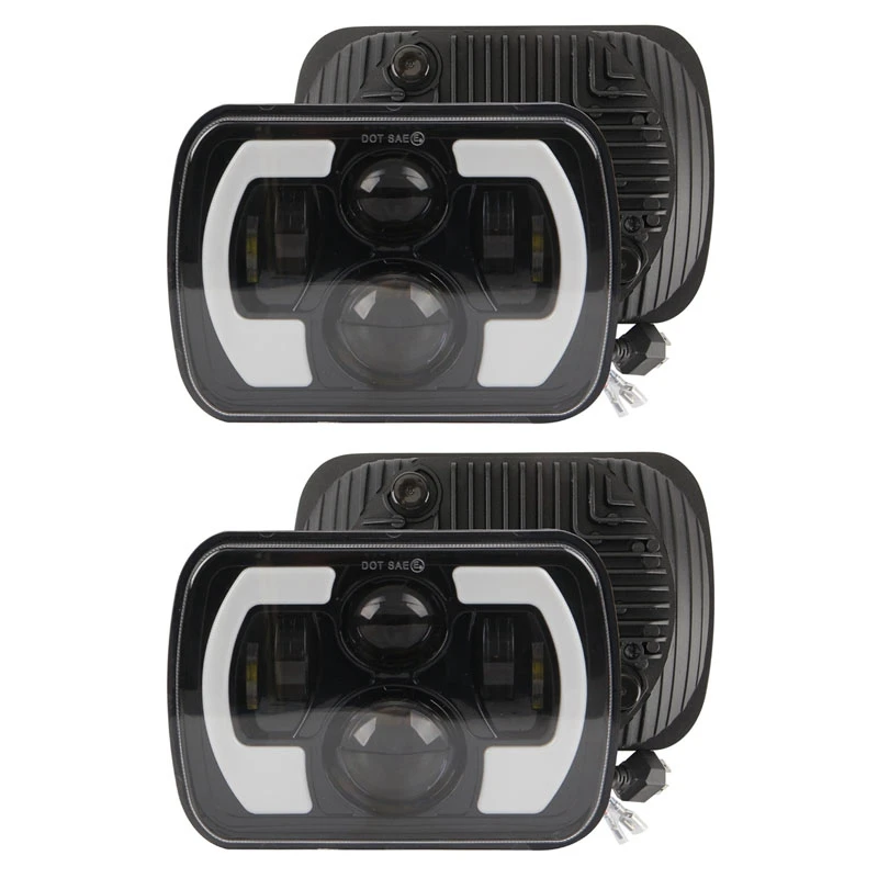 

2X 200W 7X6inch 5X7inch C-Shape LED Headlight Car Light For Chevrolet Jeep Wrangler YJ Cherokee XJ Car Accessories