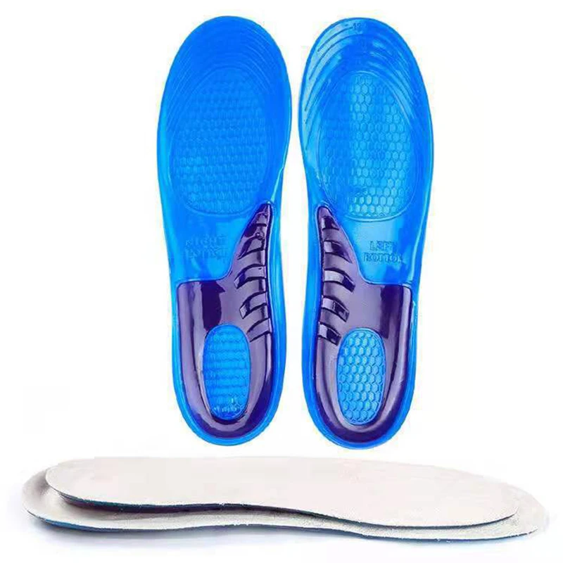 Silicone Insole Sport Massaging Silicone Gel Insole Orthotic Arch Support Foot Pain Inserts Man Women High Elastic Soft Shoe Pad