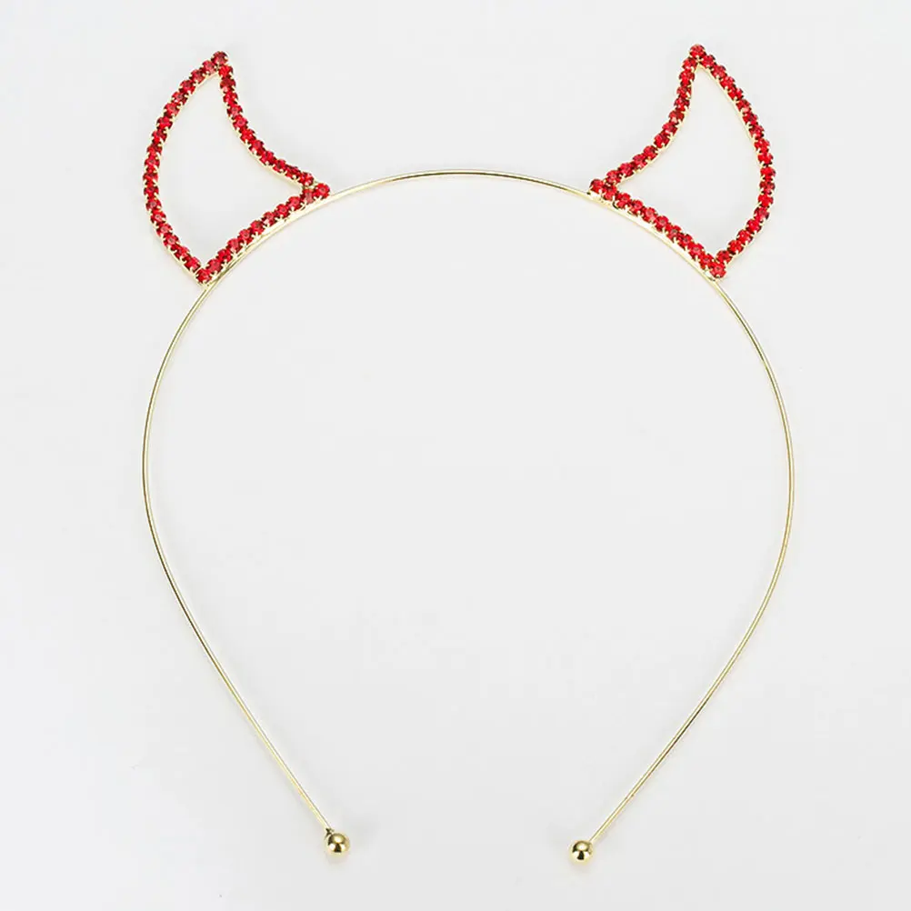 

2 Pcs Ear Headb s Rhinestone Decorated Cosplay Headb s Cosplay Accessory Halloween Party Hair Hoops Gifts