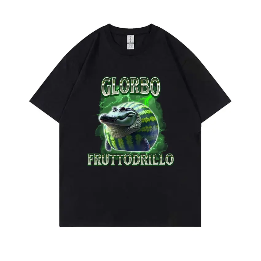 

Italian Brainrot Glorbo Fruttodrillo T Shirts Watermelon Crocodile Funny Meme T-shirt Summer Men Women Fashion Oversized Tops