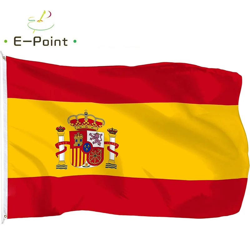 Bandera Nacional de España de 2 pies x 3 pies (60 x 90 cm) y 3 pies x 5 pies (90 x 150 cm), Decoraciones Navideñas para el Hogar, Bandera Decorativa