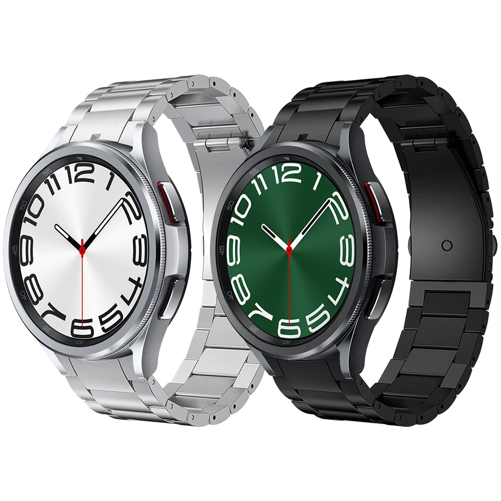 

Titanium Metal Link Bracelet Strap For Samsung Galaxy Watch 6 4 Classic 47mm 46mm 43mm/Watch5 Pro 45mm 44mm 40mm Band No Gaps
