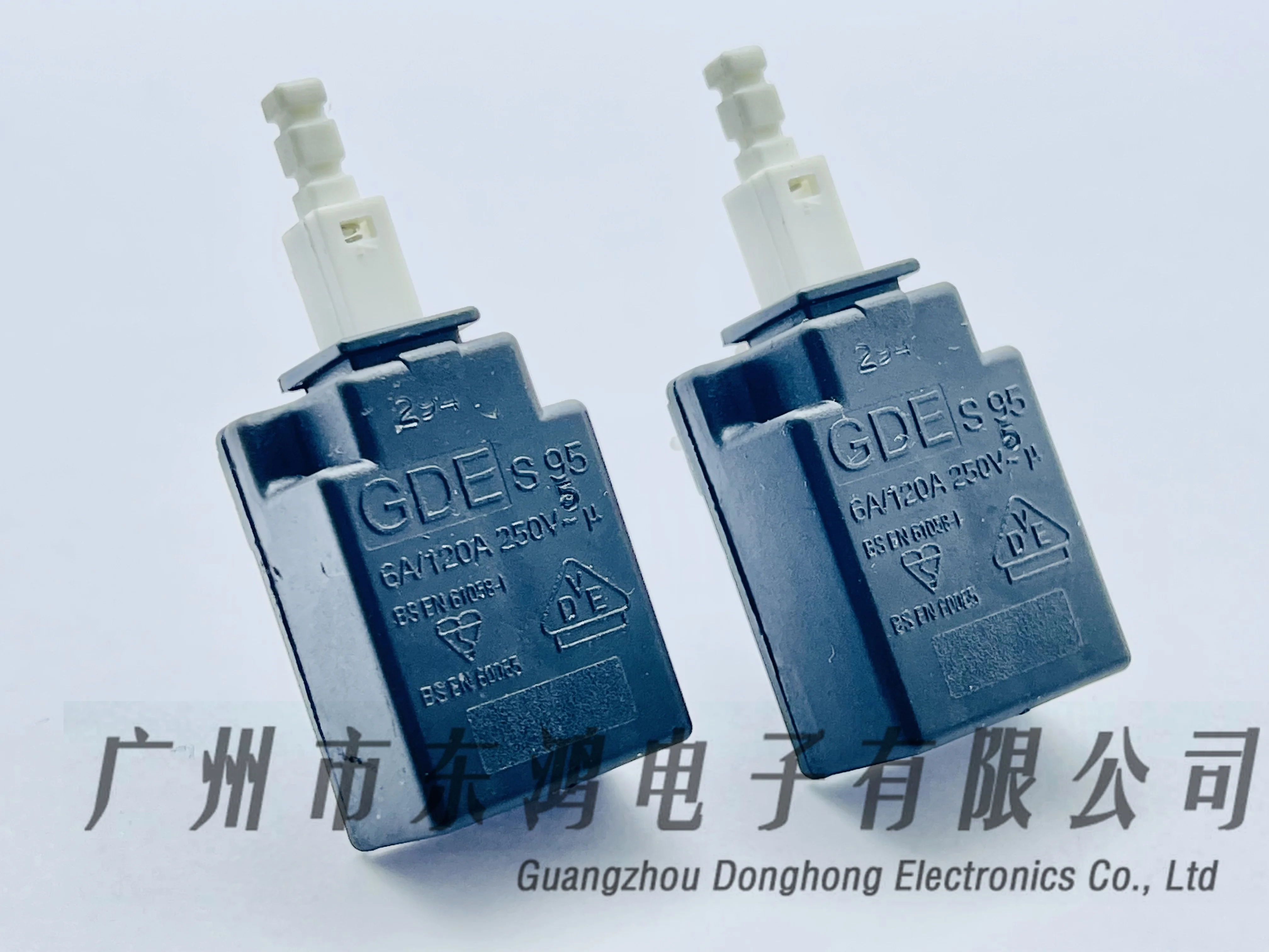 1PCS GDE Power switch 6A/120A 250V with self-locking switch 6 pins 2 supporting pins electric heater Hot fan