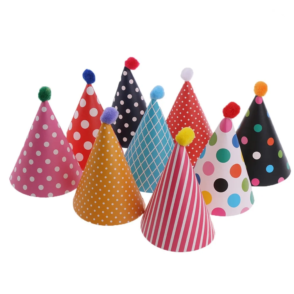 

11 Pcs Birthday Hat Set Party Decorations Hats Conical Cone Korean Version Children Carnival