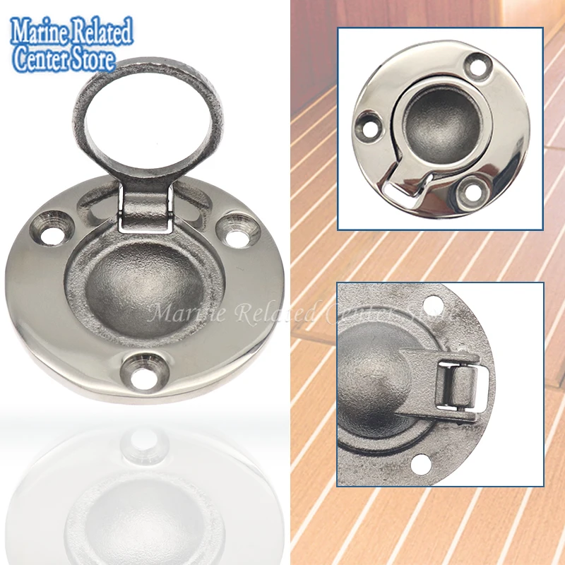 Durable Stainless Steel Marine Boat Deck Hatch Flush Pull Lift Handle Ring Door Knobs Handles Pull Ring Marine Boat Accessories