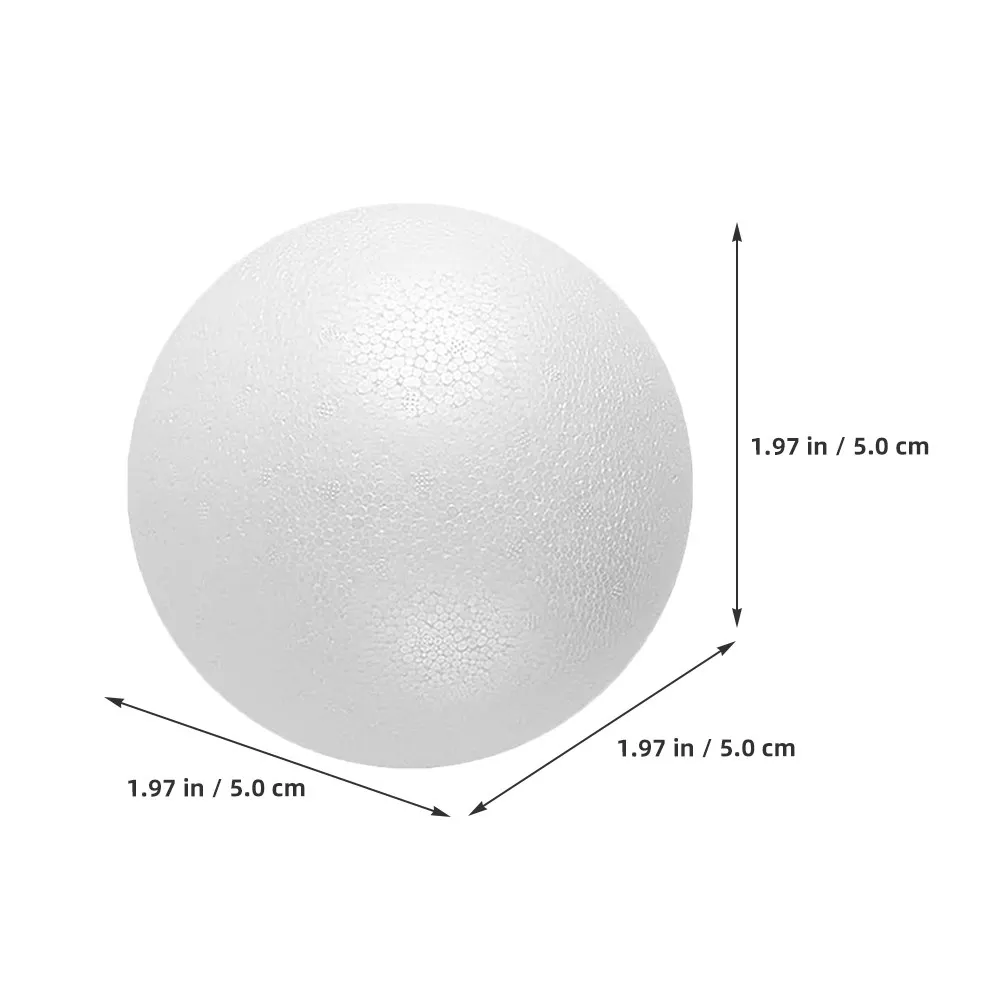 12pcs Blank Foam Round Ball For Diy Crafts Kindergarten Projects Creative Decoration Smooth Semicircle Mini Balls For view 6