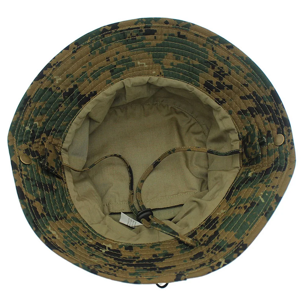 

Camouflage Bucket Hat for Men Outdoor Fishing Hunting Hiking Gardening Sun Protection Adjustable Chin Strap Durable