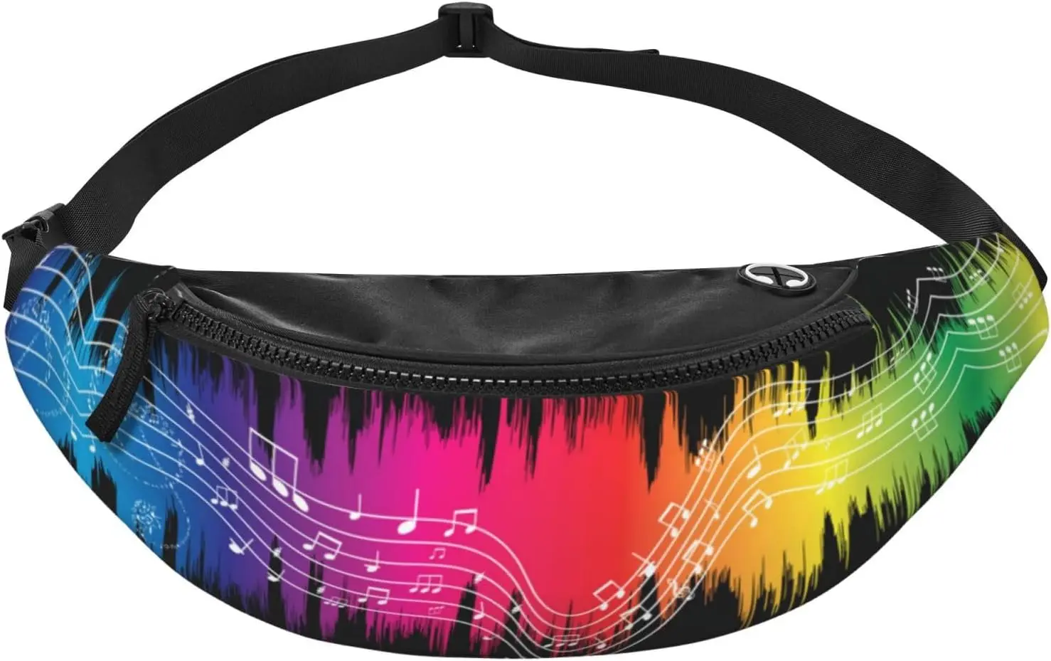 Fashion Music Notes Fanny Pack For Women Men Crossbody Bag Belt Bag with Adjustable Strap for Running Hiking Cycling