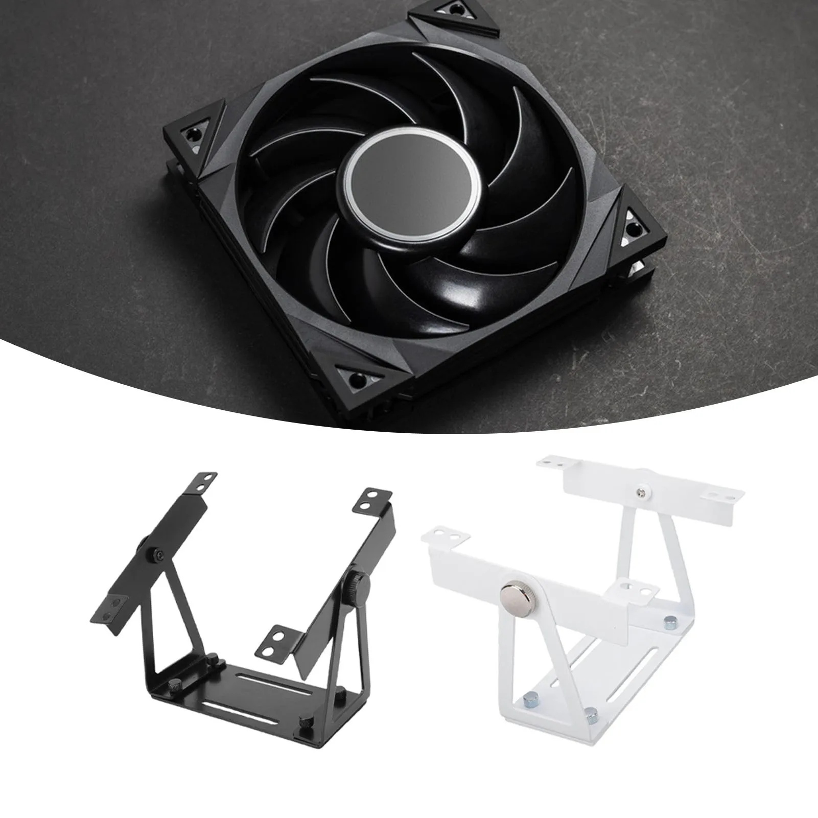 360 Degree Pivoting Multi Purpose Fan Mount Desk Fan Stand Mount for 120mm 140mm PC Computer Fans